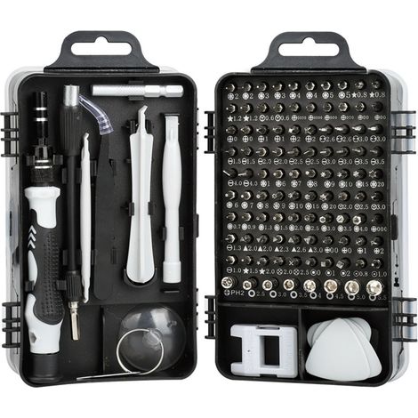Jeu De Tournevis En Acier Au Carbone, Outils De Démontage Et De Réparation Électroniques Polyvalents Pour Montre Téléphone Portable Gris