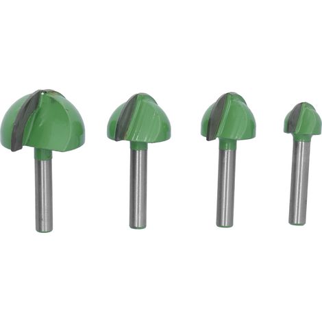 4 Pièces Crique Boîte Routeur Peu Nez Rond 2 Cannelures En Acier Tungstène Cnc Outils De Coupe Du Bois