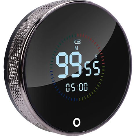 Minuteur De Cuisine Magnétique Rechargeable Usb – Grand Écran, Fonction Chronomètre Et Compte À Rebours, Aimant Puissant, Batterie 400 Mah, Pour Cuisine, Pâtisserie Et Études