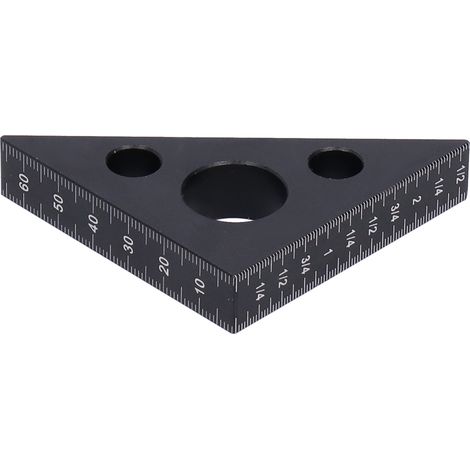 Règle Triangulaire De 45 Degrés En Alliage D'Aluminium, Outil De Mesure D'Épaisseur De 15mm Pour Le Travail Du Bois