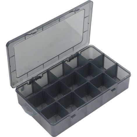 Boîte De Pièces Pp 15 Grille Transparente, Rangement De Classification Avec Séparateur Amovible Pour Anneaux, Perles, Vis, Écrous