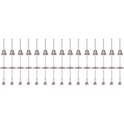 Jeu De Brosses Métalliques En Acier Poli, 45 Pièces, Roue Argentée, Tasse, Stylo, Ensemble De Brosses Pour Le Nettoyage Et Le Meulage