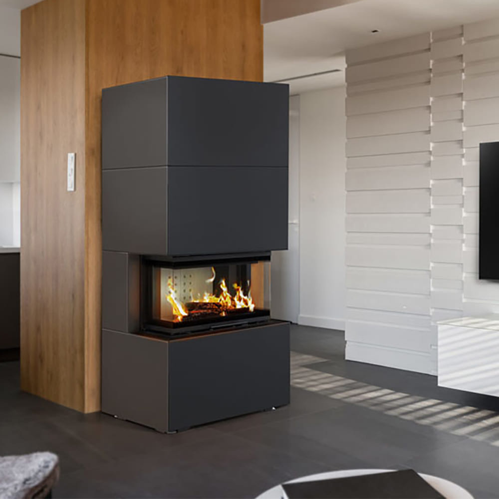 Kamineinsatz Nbc/easy Box 7 Kw 160 Bausatz Black