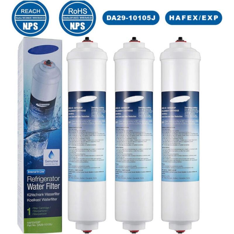 Lot De 3 Filtres À Eau D'Origine Da2910105j Accessoires Pour Réfrigérateurs/congélateurs Aeg, Bosch, Samsung, Electrolux, Siemens Et Autres Marques
