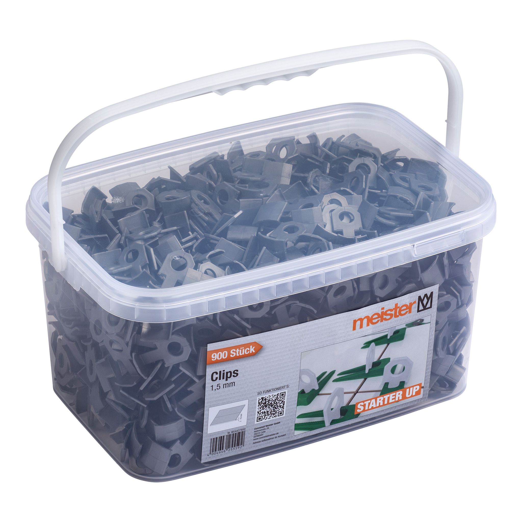 Fliesenclips 900 Stück 1,5 Mm Für 7 Bis 15 Mm Meister