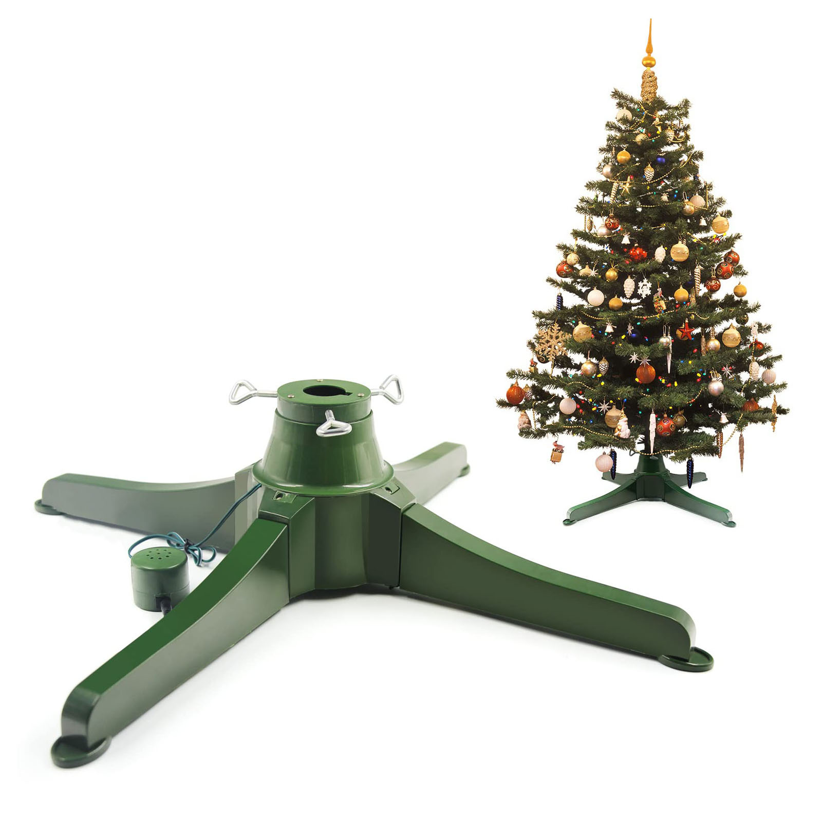 360° Drehbarer, Verstellbarer Ständer Für Künstliche Weihnachtsbäume Mit Spieluhr, Geeignet Für Bäume Bis Zu 2,30 M Höhe.