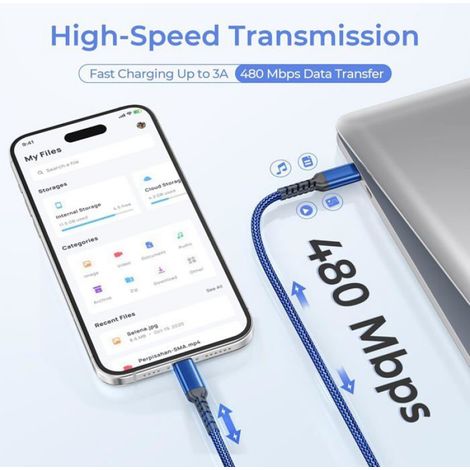 M Usb-c-auf-lightning-ladekabel Mit Usb-a-adapter, Typ-c-netzkabel Mit Schnellladefunktion Für Iphone 11, 12, 13 Und Mini