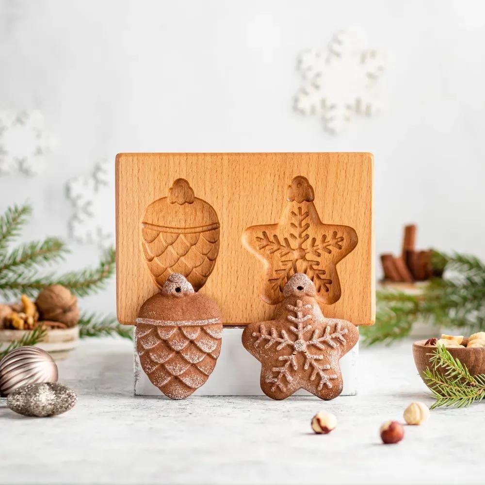 Runde Hölzerne Kekspresse, 10 Cm X 15 Cm