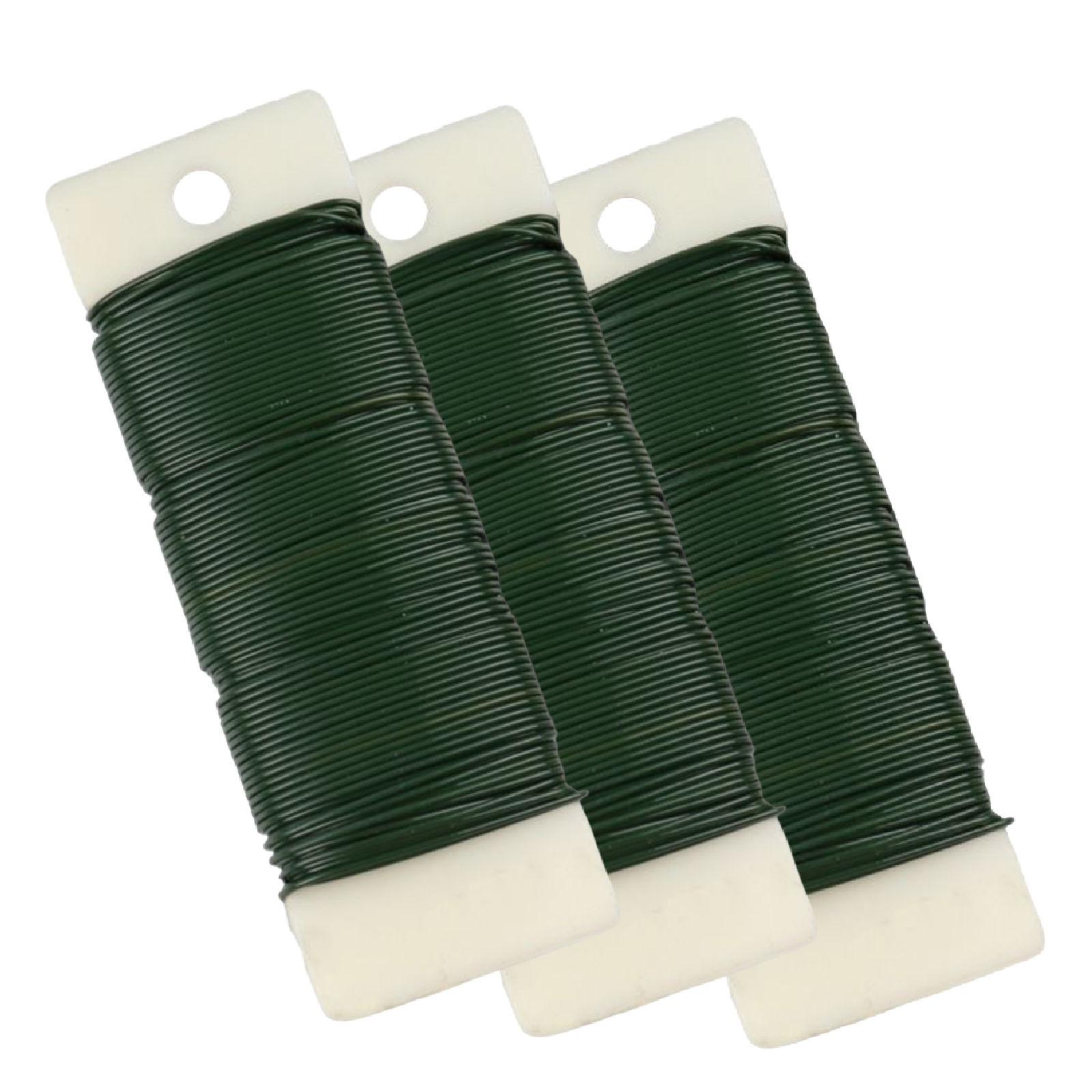 3er-packung Handgefertigter, Verzinkter, Flexibler Draht Für Weihnachtliche Blumendekorationen, Nr. 22 / Dunkelgrün 0,70 Mm X 35 M