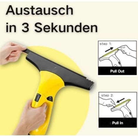 Kärcher Fenstersauger-ersatzset – Waschbares Mikrofasertuch, Flexible Gummiabzieher – Fensterreinigung Für Wv2 Und Wv5