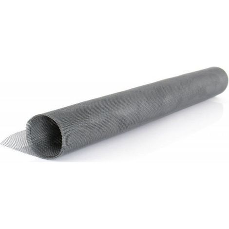 Pvc-moskitonetzrolle – 1 X 2 M – Anthrazitgrau – Synthetik – Außenbereich