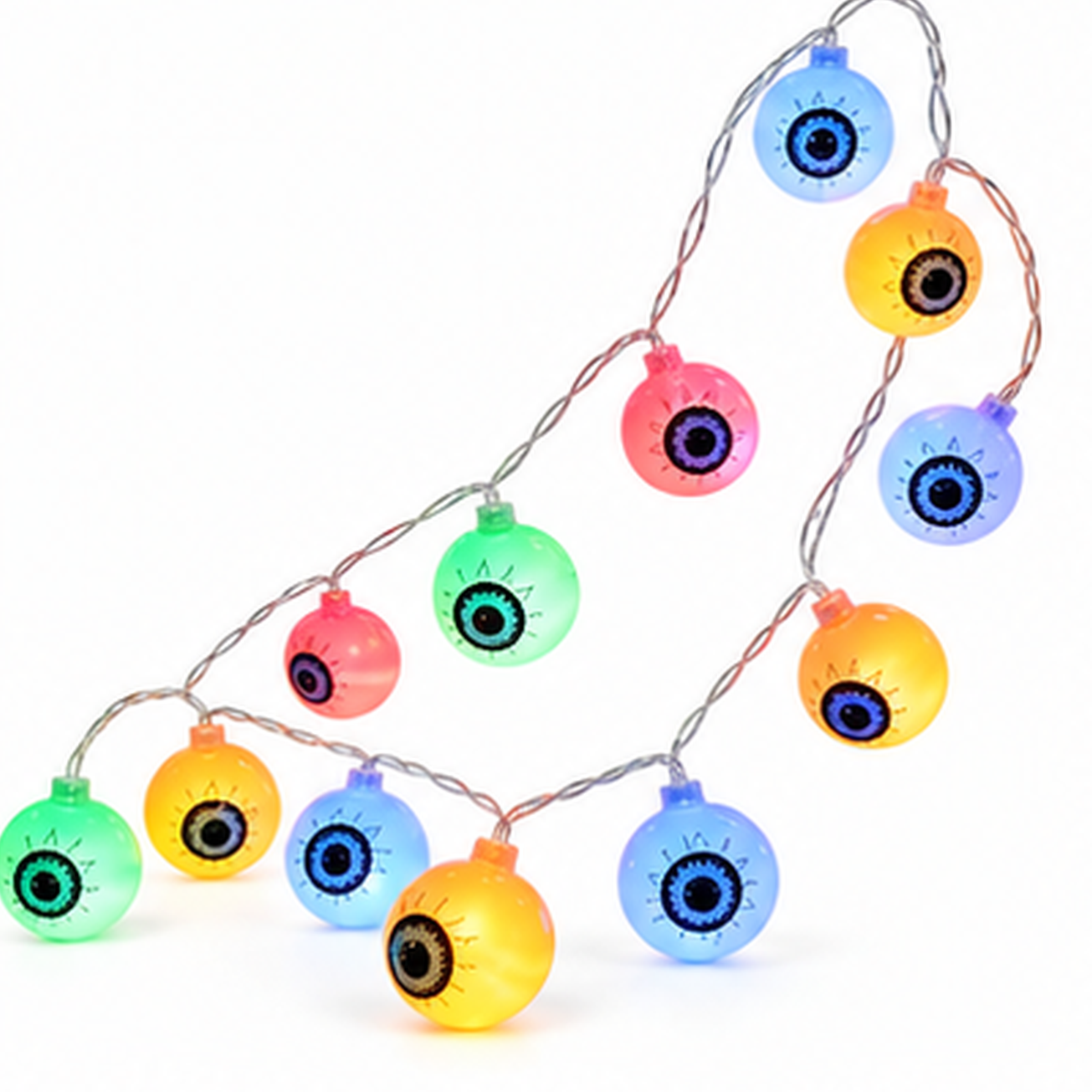 M Lange Halloween-lichterkette Mit 20 Leds Und 8 Niedlichen Kürbis- Und Totenkopfmotiven, Usb-betrieben, Ip44 Wasserdicht Zur Dekoration