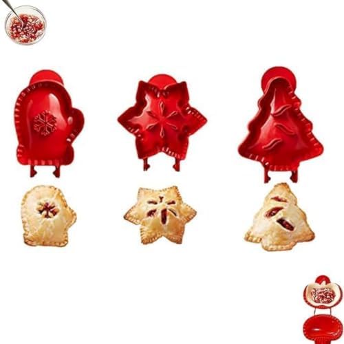 Weihnachts-backform-set – Einzelne Mini-tarteformen Mit Schneeflocken-, Handschuh- Und Weihnachtsbaumformen – Backform