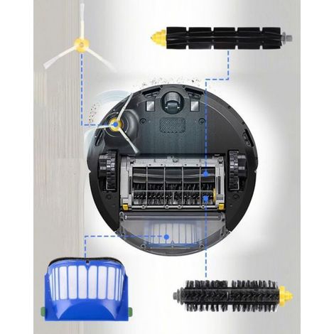 Wartungsset Für Saugroboter – Kompatibel Mit Irobot Roomba 600. Enthält Bürsten Und Filter.