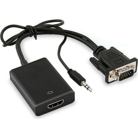 Vga-stecker Auf Hdmi-buchse Konverter-adapterkabel, 1080p Hd + Audio Tv Av Hdtv - Liaiki