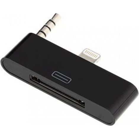 Hobbytech – 1 Lightning-adapter – Iphone 4/4s Auf Iphone 5/5s – Audio + Laden – Schwarz
