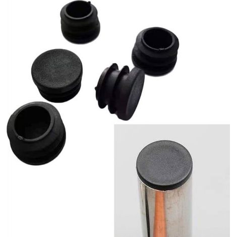 32 Stück Gerippte Runde Endkappen Für Rohrförmige Möbelbeine, Tische Und Stühle, Dichtungskappen Für Rundrohre (16 Mm)
