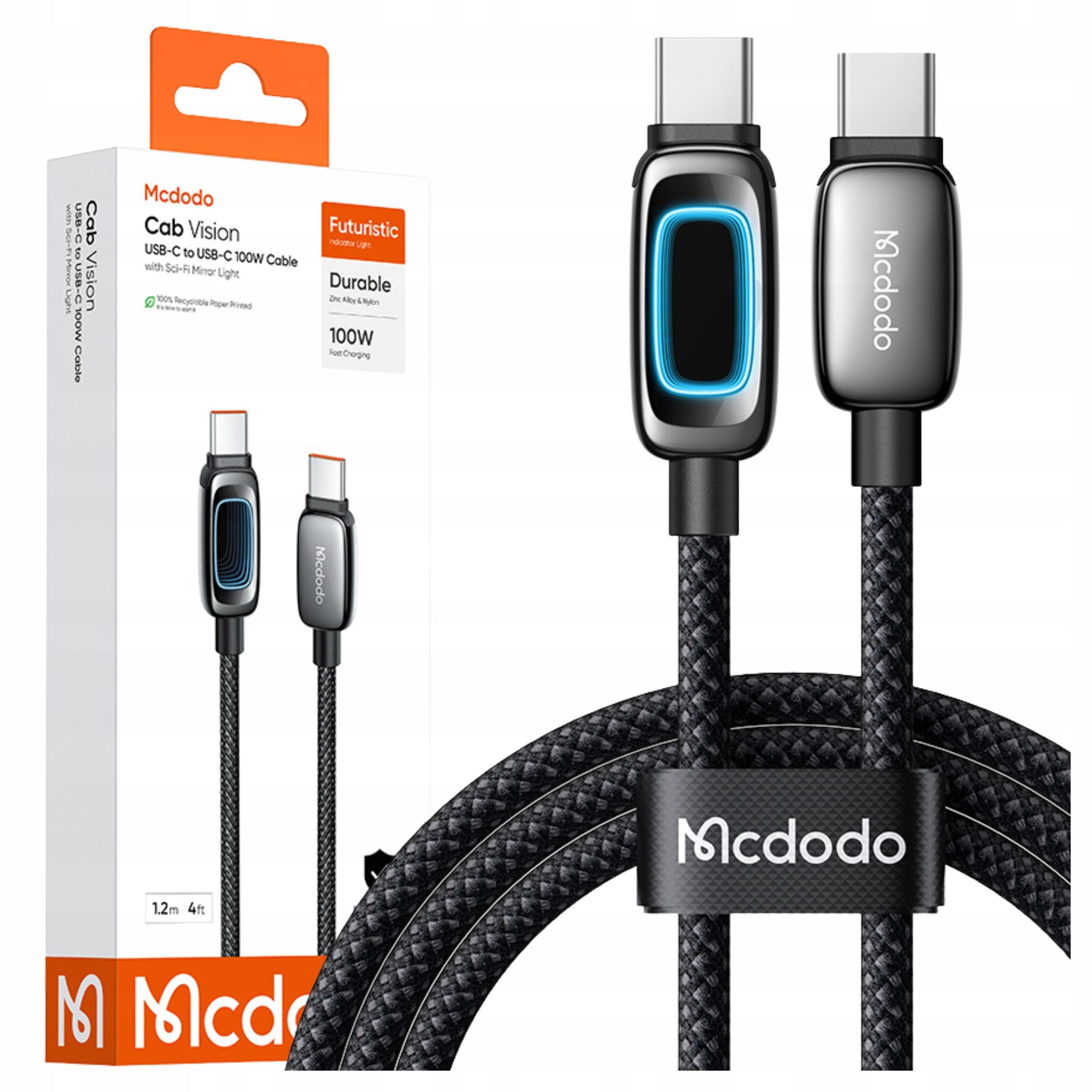 Mcdodo Usb Typ C - Usb Typ C Kabel 1,2 M Schwarz 1 Stück.