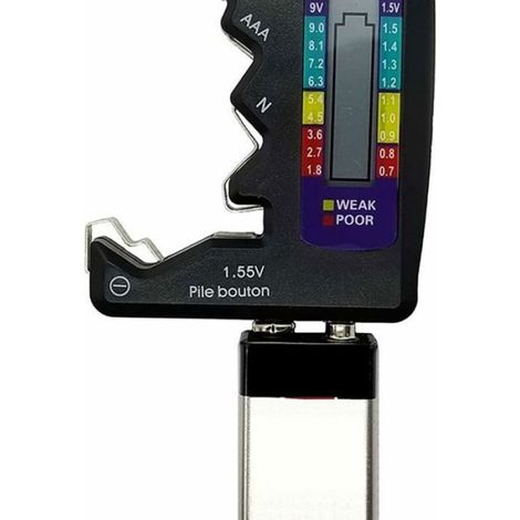 Digitaler Batterietester, Universaltester, Lcd-bildschirmtester Für Aa-, Aaa-, N- Und 1,5-v-knopfzellenbatterien – Liaiki