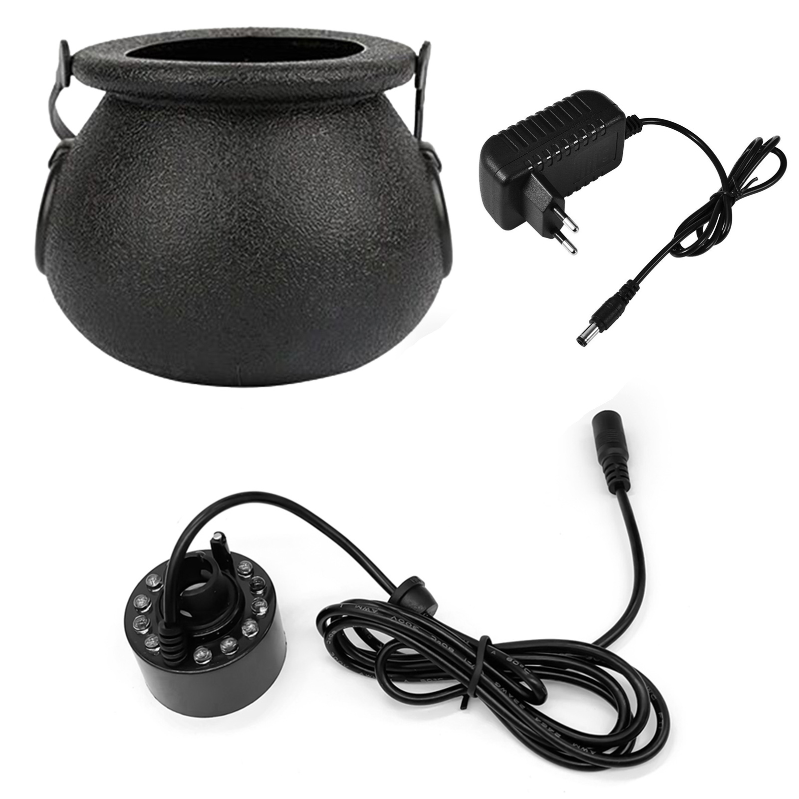 Halloween-nebelmaschine, Nebelzerstäuber In Form Einer Hexen-rauchkanne, Mattierter Verdampfer Mit Led-licht, Zerstäuber, Luftbefeuchter Für Kinder-halloween-partys (eu-stecker)