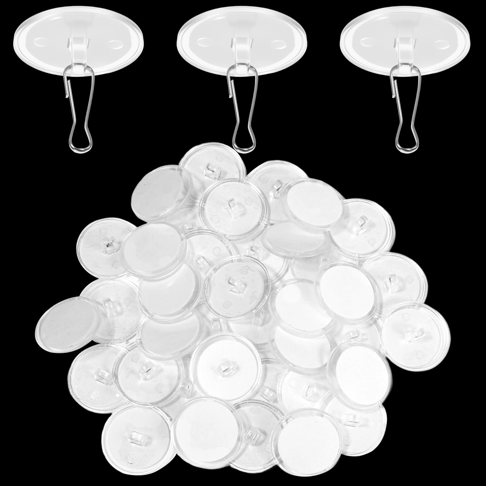 Packung Mit 100 Transparenten Mini-wandhaken Zum Selbstkleben – Deckenmontage Ohne Bohren, Abnehmbar Und Selbstklebend, Perfekt Zur Dekoration Von Badezimmern