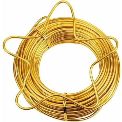 20 M 2 Mm Aluminiumdraht, Goldmetall-modellierdraht Für Gartenbau Und Blumenskulpturen - Liaiki