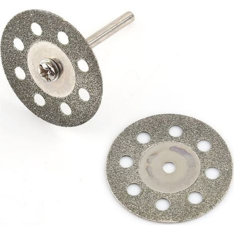 10 Dremel Diamantscheiben – 30 Mm, 8 Löcher, Inklusive 2 Dornen – Rotationswerkzeuge