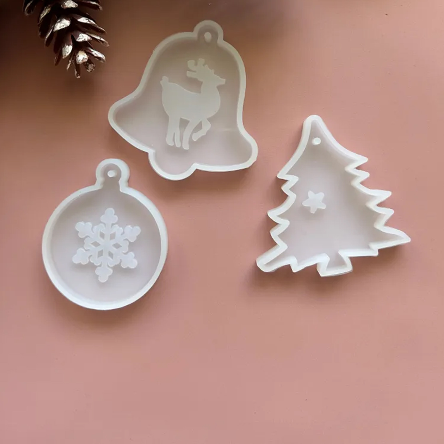 Silikonformen (glocken, Schneekugeln Und Weihnachtsbäume)