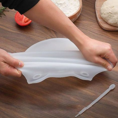 Wiederverwendbarer Teigbeutel Aus Lebensmittelechtem Silikon – Antihaft-knetbeutel Für Gebäck, Brot, Pizza Und Mehl