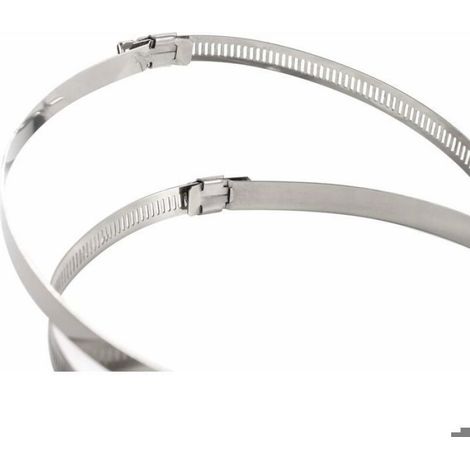 Edelstahl-schlauchschellen, 125 Mm, 2er-pack, Klemmbereich 118–140 Mm Für Abgasrohr Und Lüfter