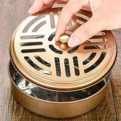 Dicke Edelstahl-moskitospirale, Kippsicher. Haushaltsaccessoires: Aschenbecher Für Moskitospiralen.
