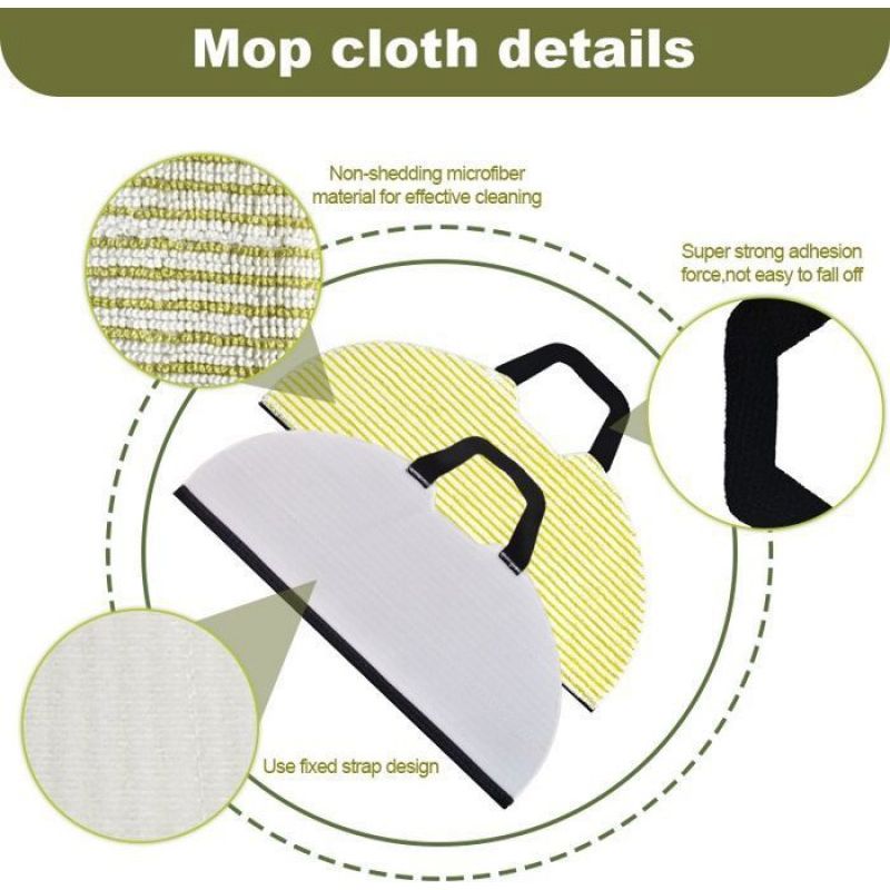 Tampon De Rechange - Microfibre - Pour Robot Aspirateur - Lavable En Machine - Réutilisable - 2 Pièces