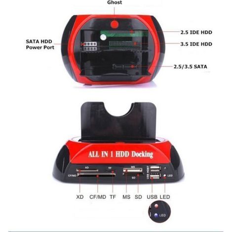 Dockingstation - Getek - Festplatten-dock - Usb - Esata - 2,5" Und 3,5