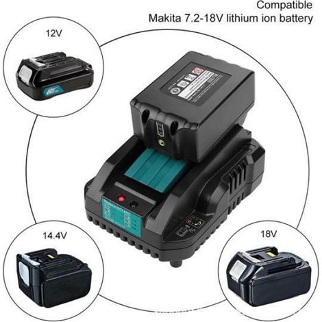 Makita Akkuladegerät – Integrierte Led-anzeigen – Kompakt Und Tragbar – 100–240 V Wechselstromeingang Enevaoct