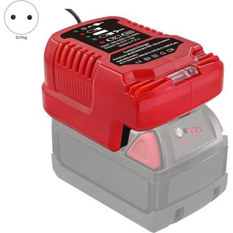 Ersetzen Sie Das Mini-ladegerät Für 18-v-akkus (1/4-zoll-stecker, Originalgröße) Für Die Modelle 48-11-1850, 48-11-1840 Und 48-11-1815 (eu-stecker, Rot).