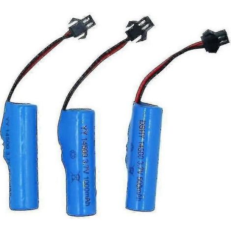 Set Mit 3 X 3,7v 14500 Lithium-batterien Mit Schutzplatte Für Miniatur-stuntautos