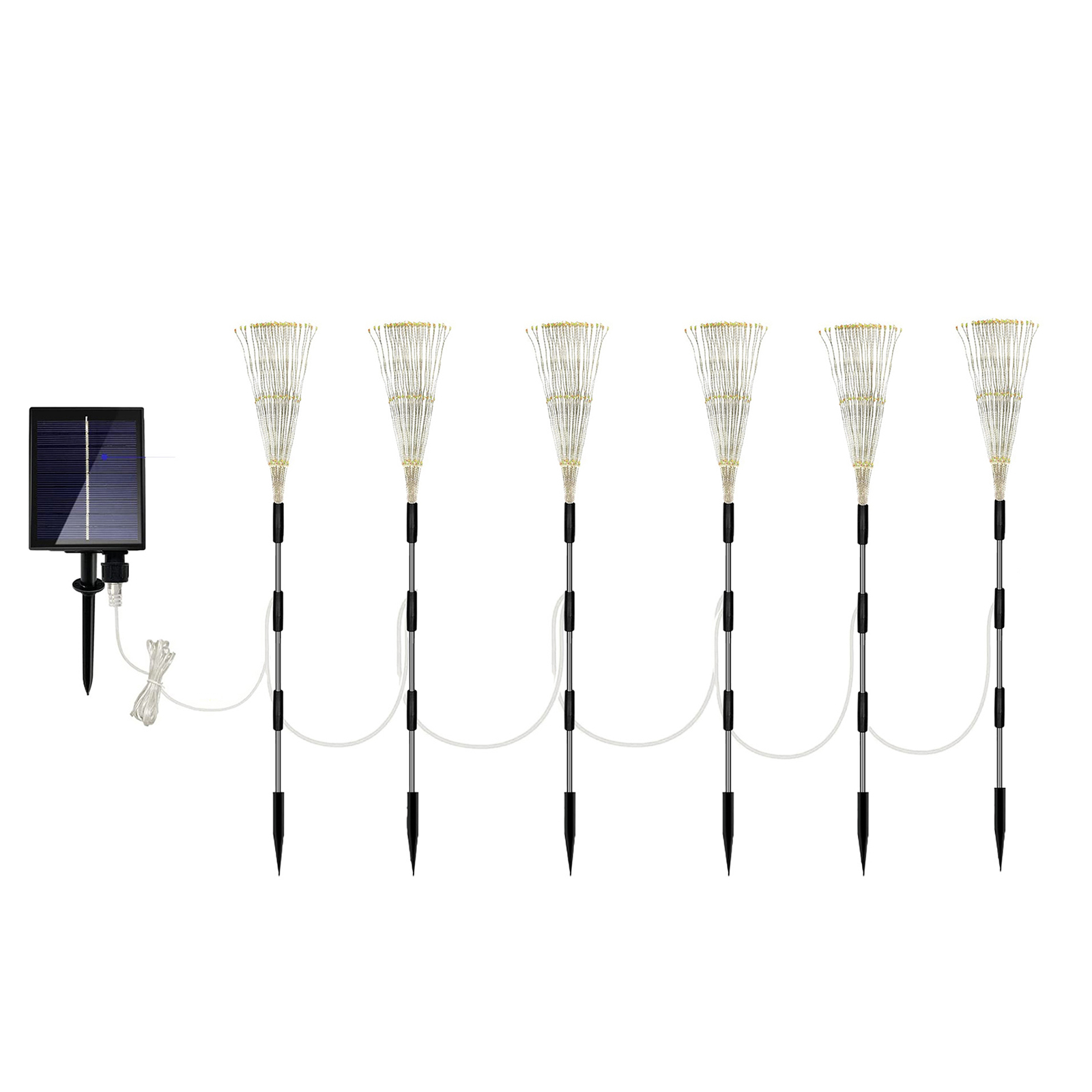 Solarbetriebene Lichterkette Aus Kupferdraht, Sternenmuster, Für Garten, Einfahrt Oder Rasen, Wasserdicht, Weihnachtsdekoration.