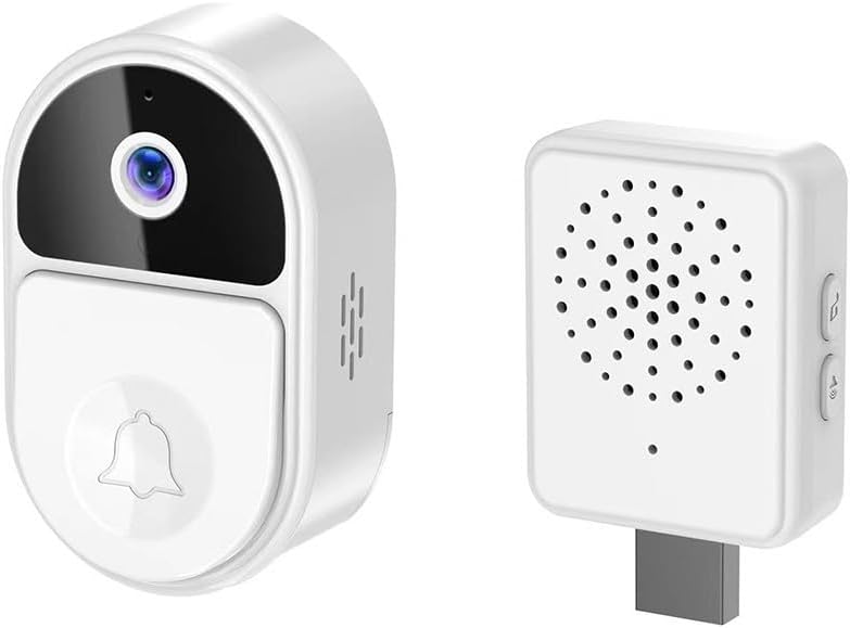 Intelligente Video-türklingel – Weiß, 1080p-wlan-kamera, Zwei-wege-video-gegensprechanlage, Kabellose Außentürklingel, Intelligenter Lifeapp-schutz