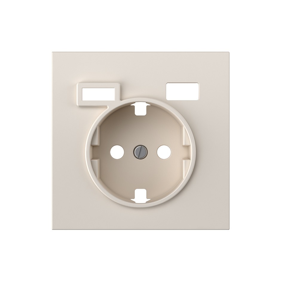 Schuko-abdeckung Mit 2 Usb-a Und Usb-c In Sandmatt, Serie Simon 360