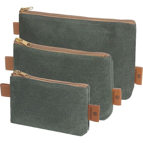 Sac De Rangement D'Outils 3 Pièces, Épais, Résistant À L'Usure, Électricien, Cire Humide, Organisateur De Matériel En Toile