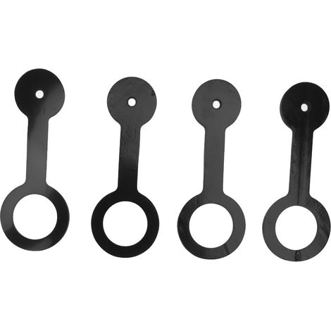 Sangle De Verrouillage De Porte De Douche En Silicone, Couleur Noire, Pour Camping-car, Salle De Bain, Camping-car, 4 Pièces