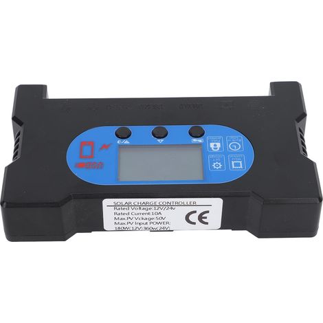Contrôleur Solaire Avec Écran Hd, Double Usb Type C, Charge Rapide, Régulateur De Panneau Multi-protection, 10a