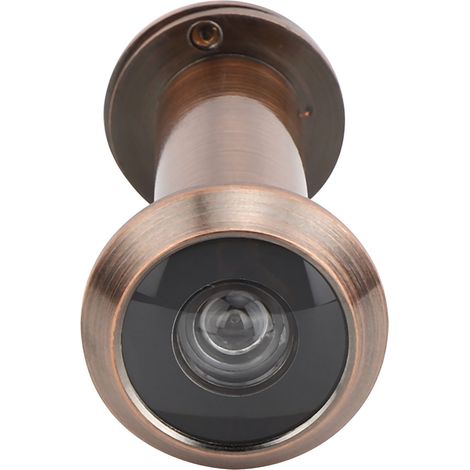 Visionneuse De Porte De Sécurité Antivol À Angle De Vision De 220 Degrés Avec Couverture Arrière Pour Un Usage Domestique (couleur Bronze Rouge)