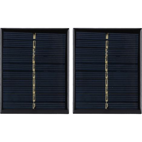 Panneau De Chargement De Panneau Solaire En Polysilicium, 2 Pièces/ensemble 0.5w 5v, Pour Projets De Bricolage À Domicile, Chargeurs De Batterie De Jouets