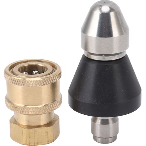 Buse De Nettoyage De Tuyaux D'Égout G1/4, En Acier Inoxydable, Adaptateur De Filetage Femelle G3/8 Durable, Jet De Pression