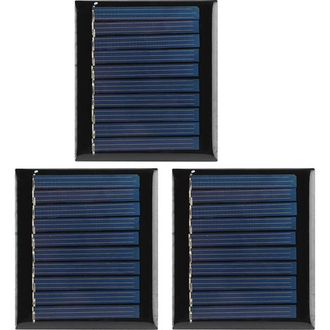 Mini Panneau D'Alimentation Solaire En Silicium Polycristallin, 3 Pièces/ensemble, 0.3w, 5v, Module Pour Projets De Bricolage, Jouets