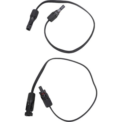 1 Paire De Câbles D'Extension Solaires De 6 Mm² Avec Noyau En Cuivre Pur Avec Connecteurs Mâles Femelles Pour Systèmes Photovoltaïques De Camping-car, Installations Marines 0,5 M