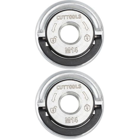 Écrous À Bride Pour Meuleuse D'Angle M14, 2 Pièces, Écrou De Verrouillage À Dégagement Rapide En Acier Au Carbone Haute Stabilité Pour Le Remplacement Ou La Fixation Des Disques De Coupe