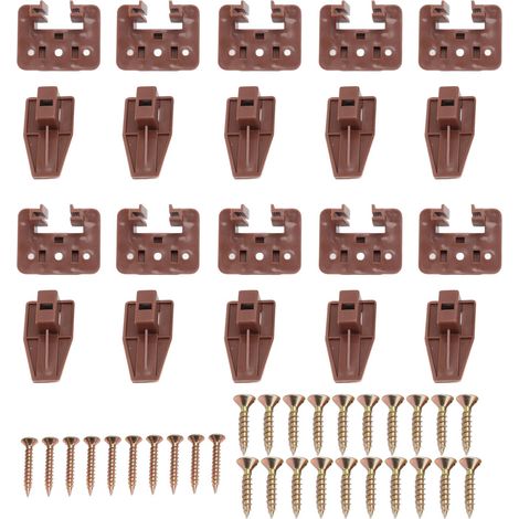 Guide De Rail De Tiroir Et Glissières De Commode, Pièces De Rechange En Plastique À Montage Central Avec Vis Pour Système De Meubles, Paquet De 10