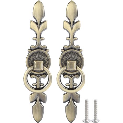 2 Ensembles De Poignées Rondes À Trou Unique, Bouton Pour Armoire De Cuisine, Placard, Porte, Tiroir, 231 Grand Bronze Antique